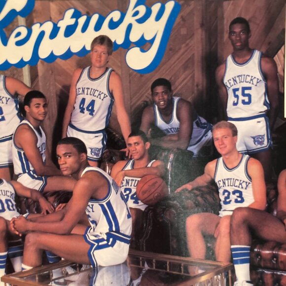 Vintage 85-86 University of Kentucky Wildcat Basketball Poster Schedule Calendar - Picture 9 of 15